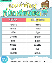 คำที่มักเขียนผิด